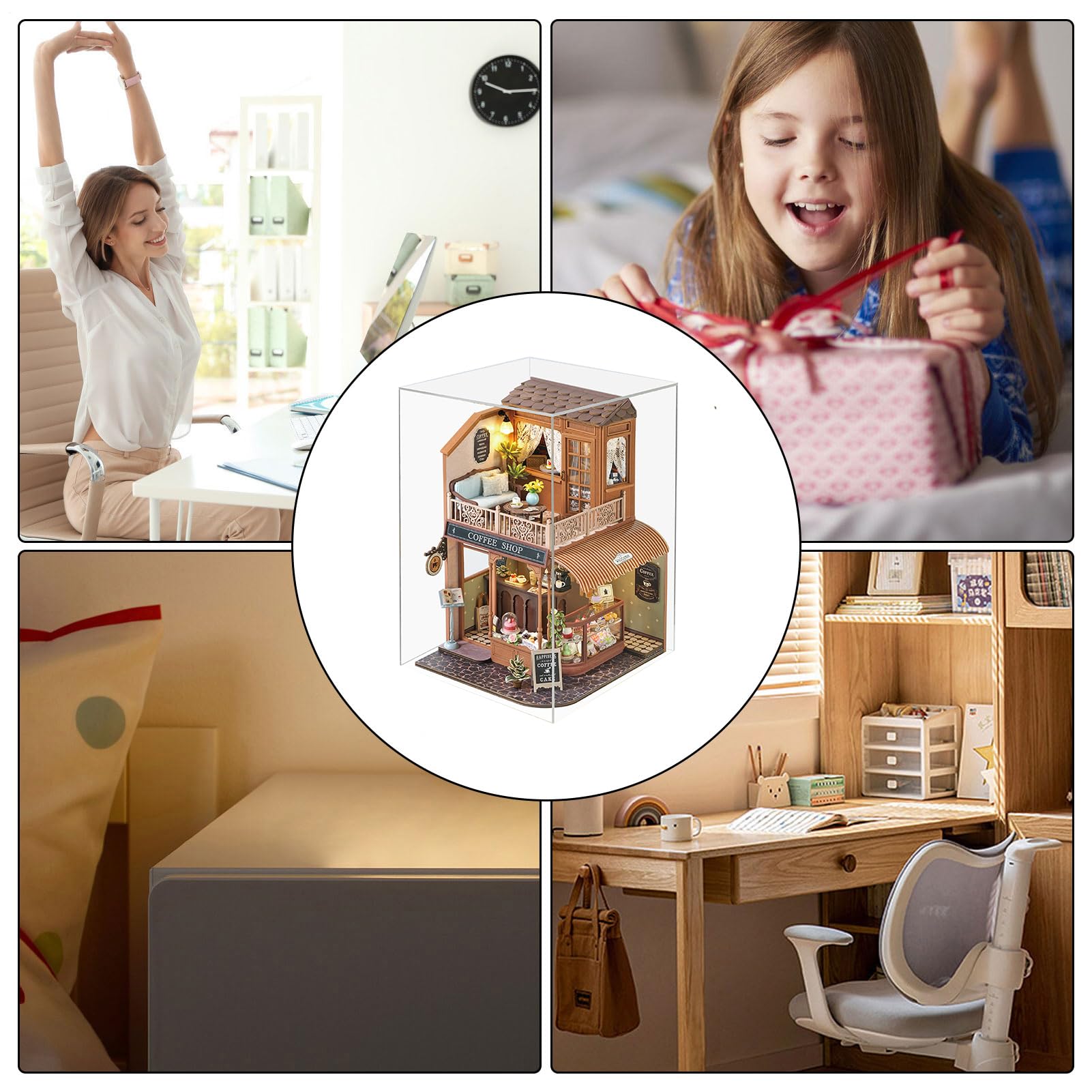 Kit Costruzione Mini Casa Giocattoli Artigianali Legno, Arredo Interni | Kit Casa Miniatura Artigianale 3D in Legno Decorazione Interni Adolescenti Bambini Donne