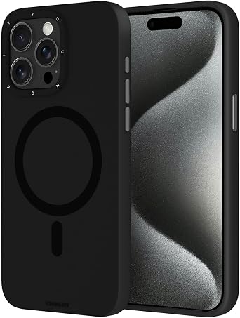 YOUNGKIT for iPhone 15 Pro Case [Military Grade Protection & Compatible with Mag] Matte Back with Aluminum Alloy Keys Button Case for iPhone 15 Pro Titanium 6.1" Frosted Black