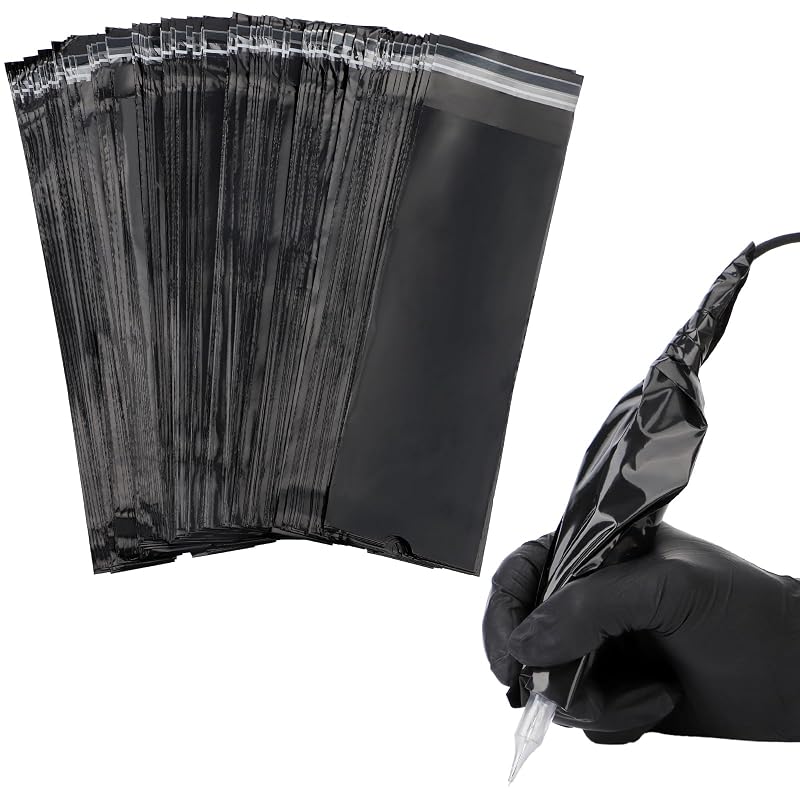 Capas descartáveis para máquina de tatuagem Dynvue com tira autoadesiva, 20,* cm x 6,5 cm, Pacote com 200