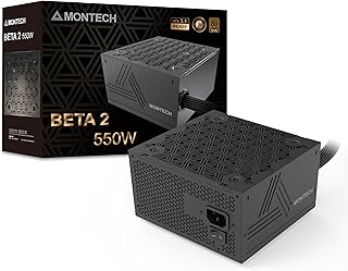 Montech BETA 2 550W Power Supply, ATX 3.1 Ready, 80+ Bronze Certified, DC-to-DC Stability, Industrial Japanese Main Capacitor, Full Protection Suite PSU
