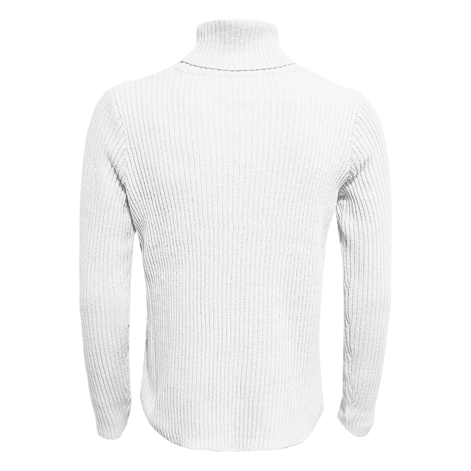 Suéter de cuello redondo para hombre, suéter básico de punto