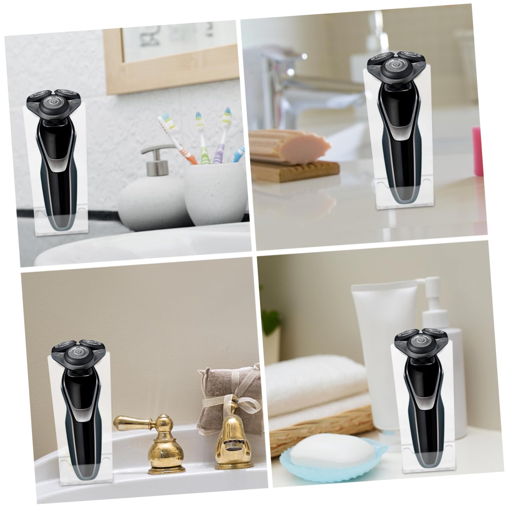 Beatifufu Beard Knife Display Stand Holder Easel Display Plastic Storage Brackets for Shops