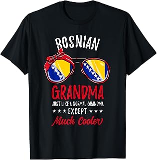 Cool Bosnian Grandma Sunglasses Bosnian Family T-Shirt