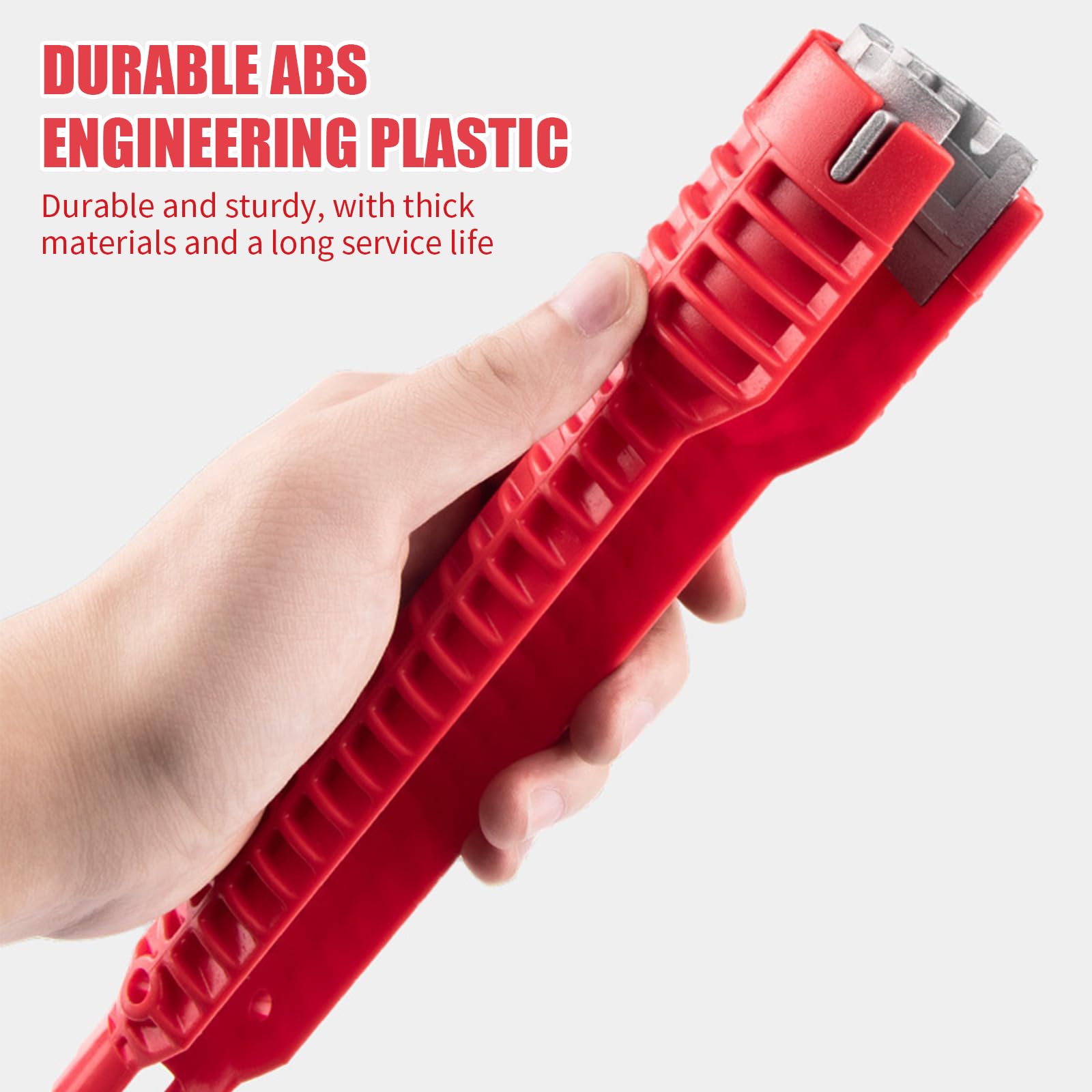 Tap Spanner Tool, 12-in-1 Multi-Functional Faucet Wrench, Comfortable Grip, Anti-Slip, for Sink Bathroom & Kitchen Plumbing - Image 4