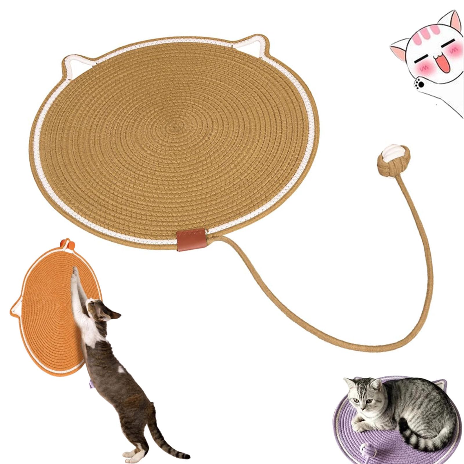 Celery Pets Dual Scratching Pad,pets Dual Scratching Pad,cat Scratch Mat for Indoor Cats,dual Scratching Pad Celery Pets,Scratching Pads Cats,Cat Scratching Mat Natural Cotton Rope Cat Scratching Pad
