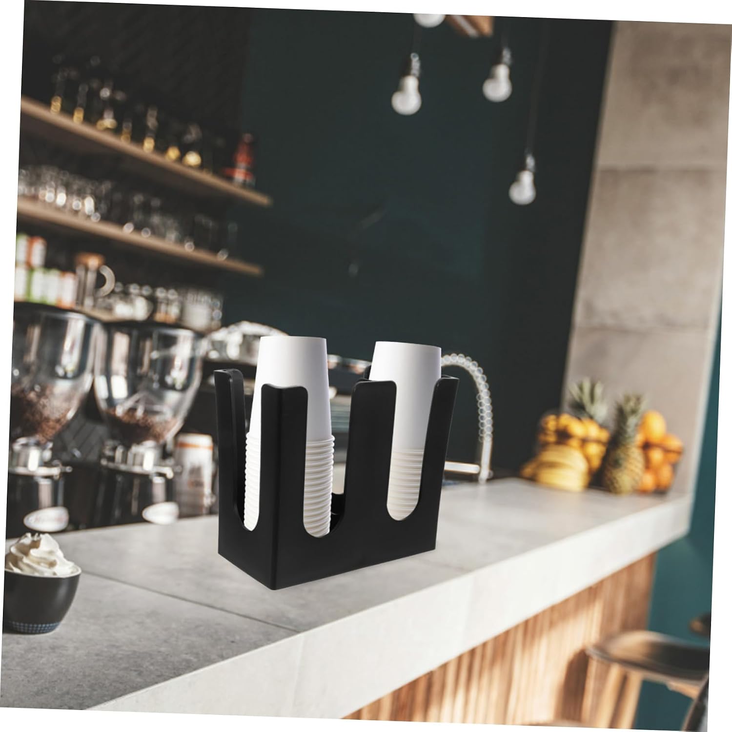 Paper Cup Holder Dispenser Reusable Plastic Stand Slots Household Cup Organizer for Home Bar Shops Efficient Storage for Events and Parties