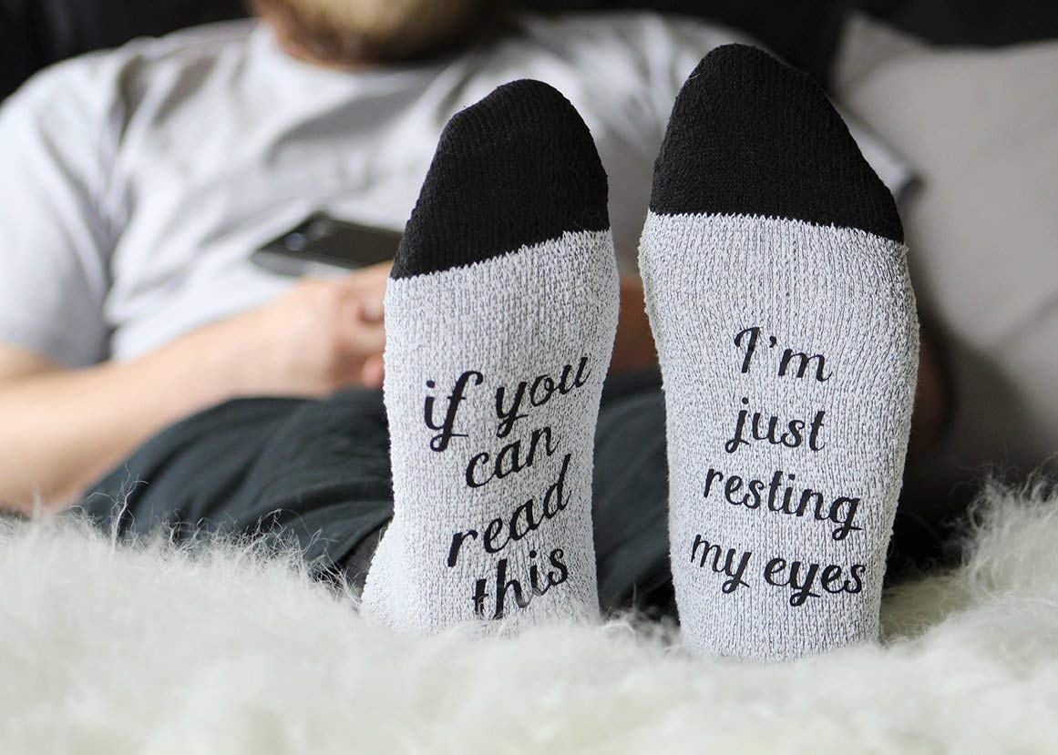 Funny Socks for Men, If You Can Read This I'm Resting My Eyes Socks, Novelty Socks Men, Size 10-13