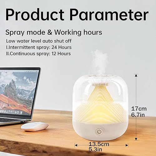 Miniatura 2 de Landscape Design - Mini humidificador para dormitorio, humidificador pequeño de 23.7 fl oz para dormitorio, humidificador recargable por USB para