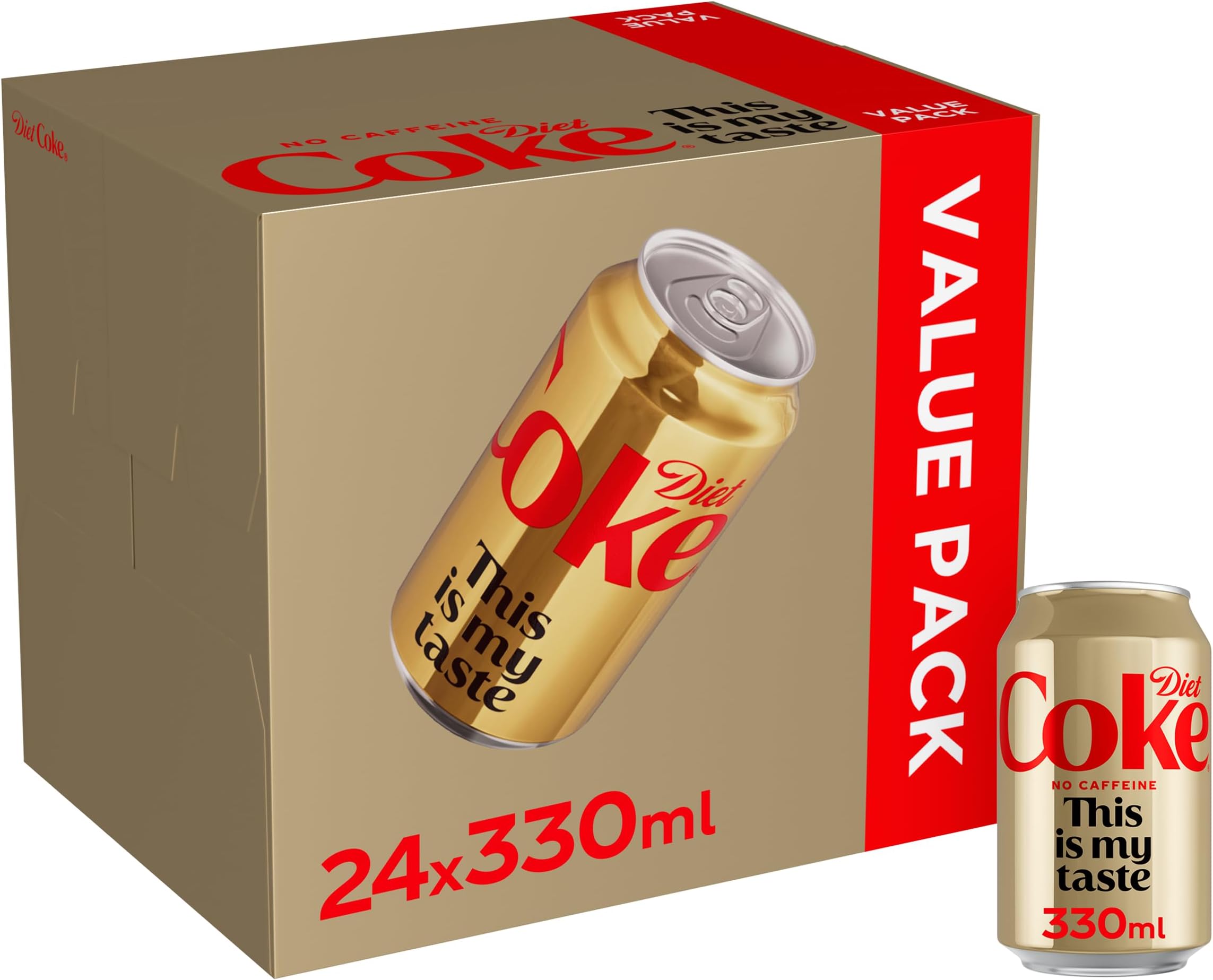 Diet Coke No Caffeine, 24 x 330 ml
