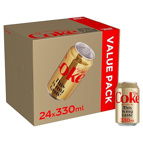 Diet Coke No Caffeine, 24 x 330 ml - No Caffeine, Box - 330 ml (Pack of 24)