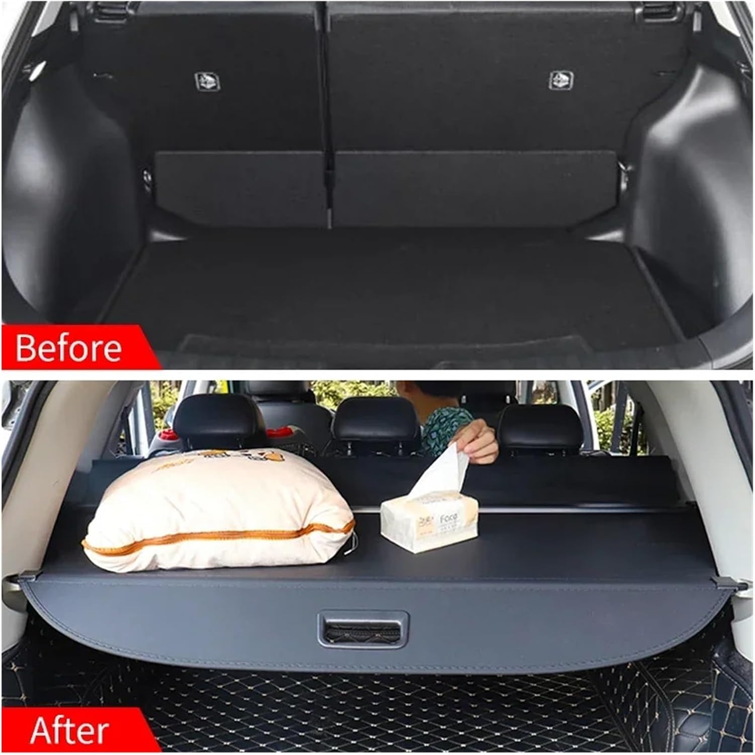2024 Popular Retractable Trunk Cargo Cover Compatible With Kia NQ5 Shade Shield Outdoor Portable Luggage Cover Compatible With Car Back image 3
