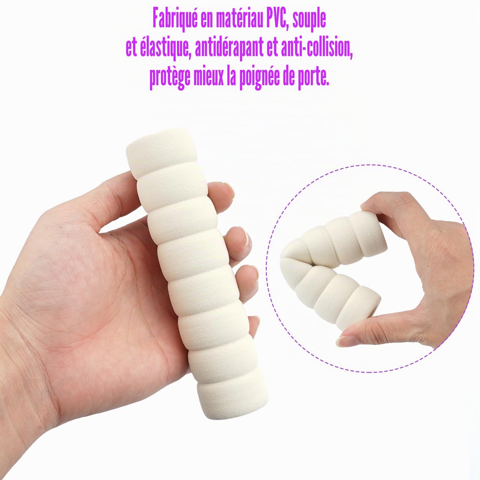 6 Pièces Couvercles de Poignée de Porte en Eva Souple, Anti-Froid | Couvercle de Sécurité de Poignée de Porte, Mousse Couvercles de Fenêtre ,Gants Protection de Poignée de Porte pour Enfants