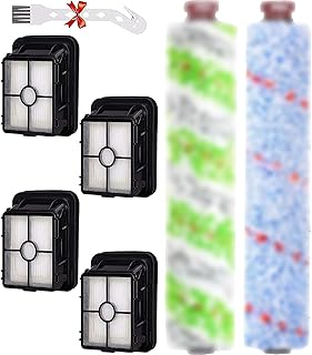 for Bissell CrossWave Pet Pro 2306A CrossWave 1785 Series Replacement Part 1 Pack 2460+1 Pack 1868 Multi-Surface Pet Pro Cleaner Brush Rolls Tangle-Free+4 Pack 1866 Vacuum Filter Part 1613568