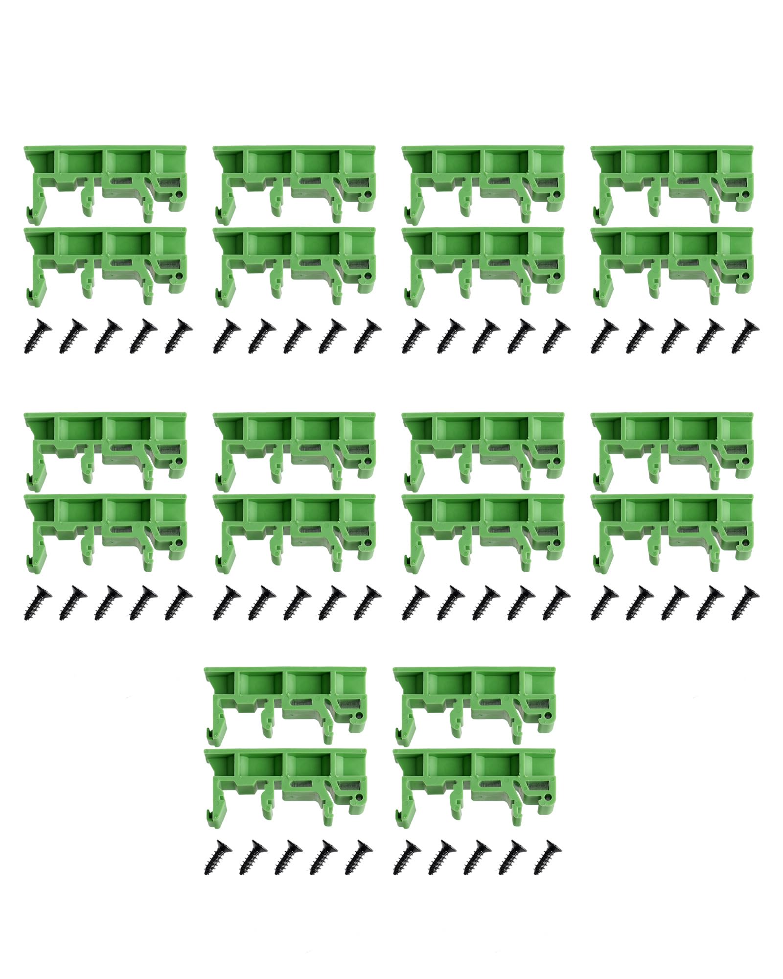 10 unidades de 35 mm PCB DIN C45 Riel Adaptador Placa de circuito impreso Montaje Soporte DIY Módulo de interfaz de montaje en riel DIN Terminal Junta DSUB, Conector