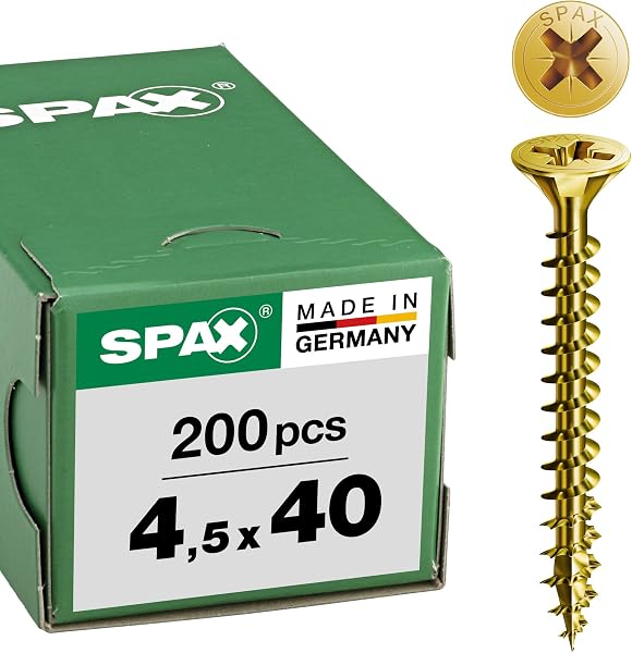 Spax 2102J4.5X40 - Tornillo Aglomerado Bicr Vp3 Abc Spax 4 5X40 - 1