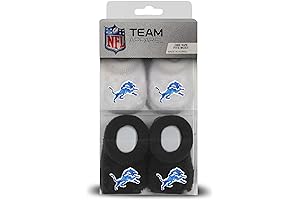FBF - Detroit Lions Newborn Infant Bootie Socks 0-12 Months - 2 Pack