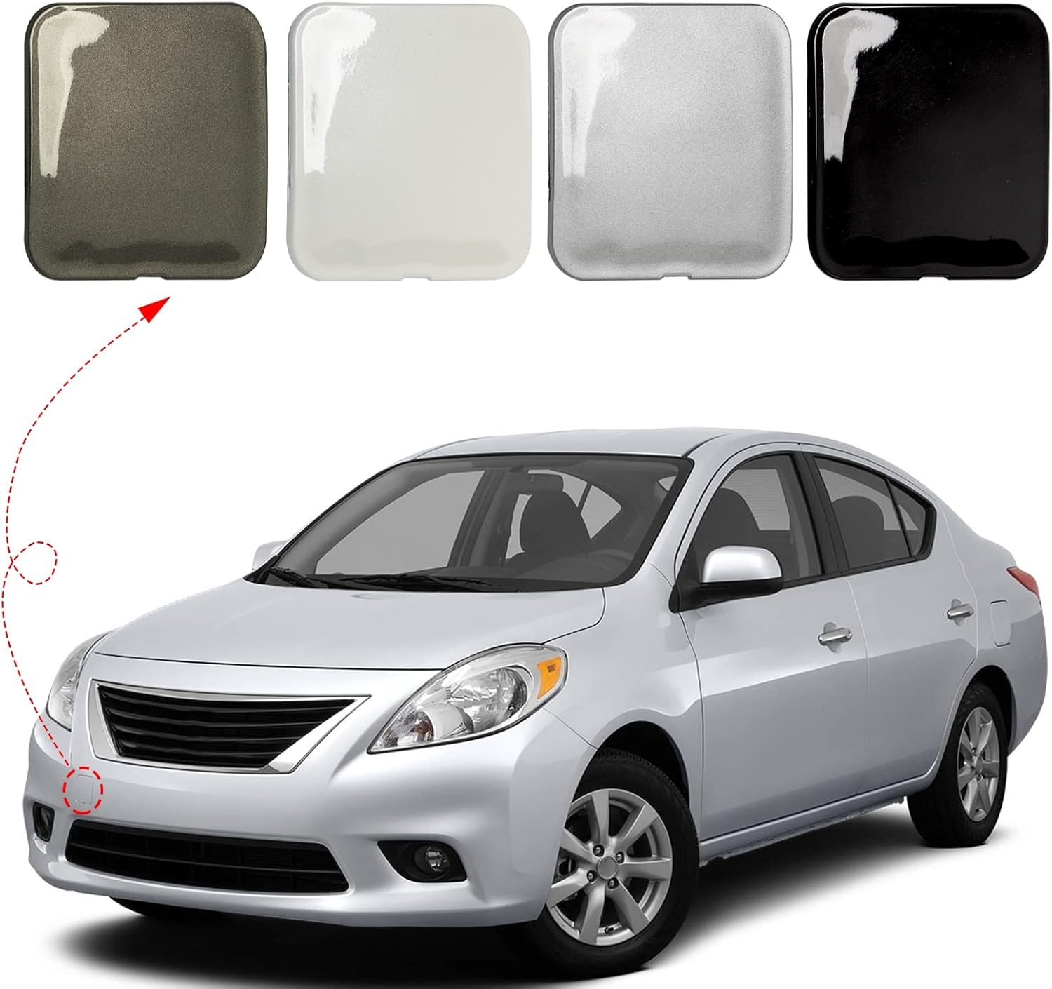 Front Bumper Tow Hook Cover Towing Eye Cap Fit for Nissan