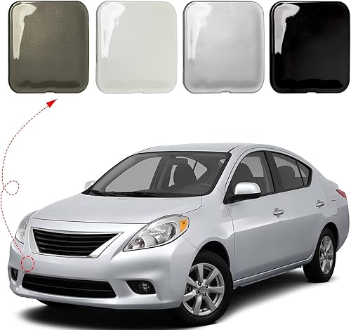 Tapa de gancho de remolque para parachoques delantero compatible con Nissan Versa Sedan 2012 2013 2014 622A0-3BA0H 622A03BA0H (negro, lado derecho