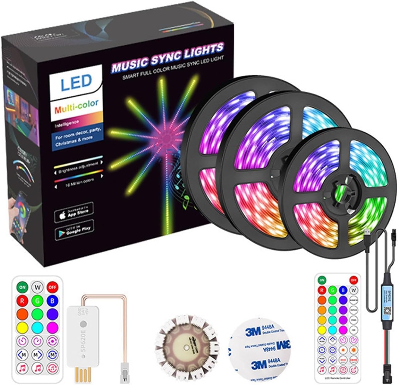 Interior Decoration Starry Sky Light with Firework Effect Interactive Music Remote Control Atmosphere Magic LED Firework Light with 0.25m *10PCS 1m 1PCS (Size : 60 Lights IP20 Bare Board)