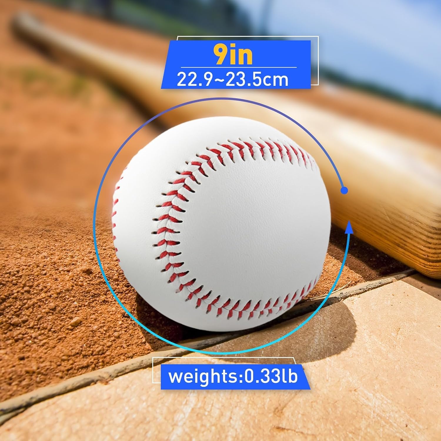 Pelota de béisbol, pelotas de béisbol oficiales para jóvenes y adultos, tamaño y peso oficiales adecuados para bateo, campos de golpeo, práctica de lanzamiento