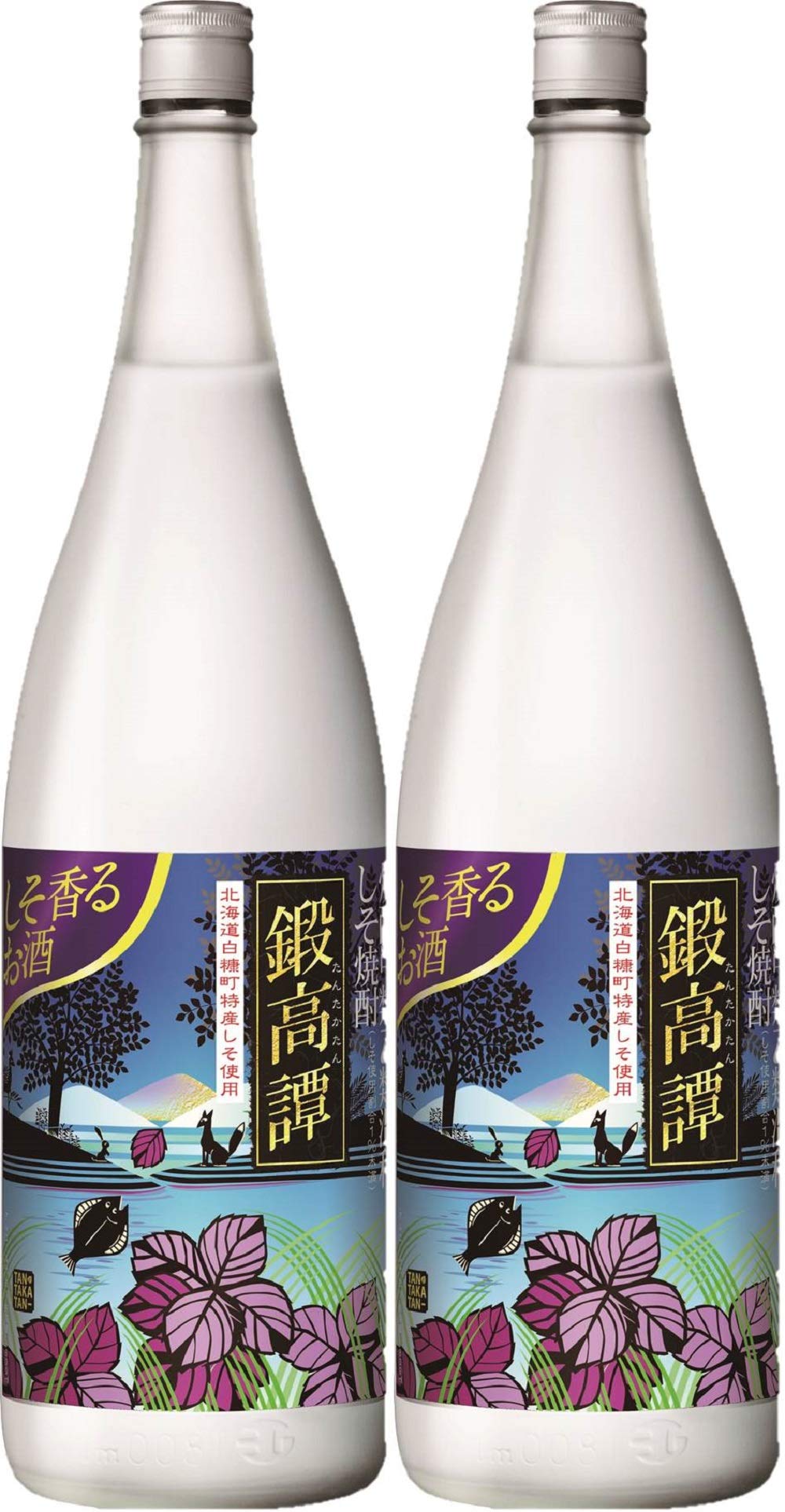 Amazon.co.jp: 合同酒精 しそ焼酎 鍛高譚 [ 焼酎 20度 北海道 1800mlx2