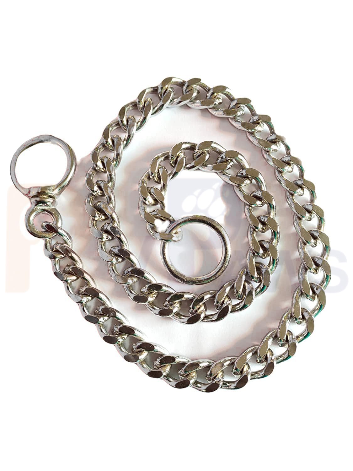 RvPaws Diamond Cut Chrome Plated Steel Choke Chain for Dogs (Large) - 30 Inch with 2 Metal End Circles for Dog Tags (B09J28TTNK) Amazon Price History, Amazon Price Tracker