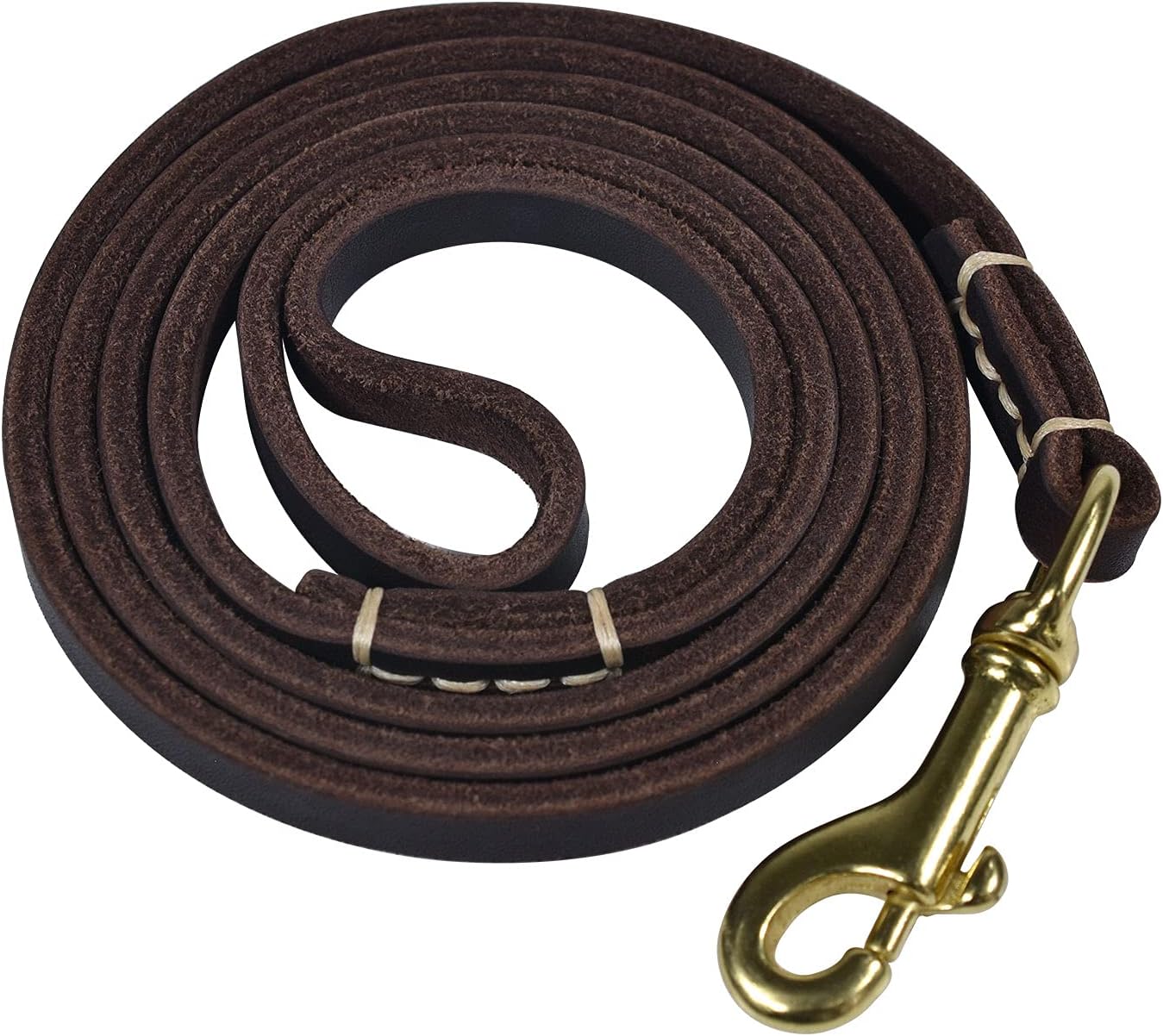 SACRONS Leather Dog Leash,4 Ft / 5 Ft / 6 Ft Hand-Woven Leather Traction Rope,Comfortable and Soft,with Strong Tensile Strength Suitable…