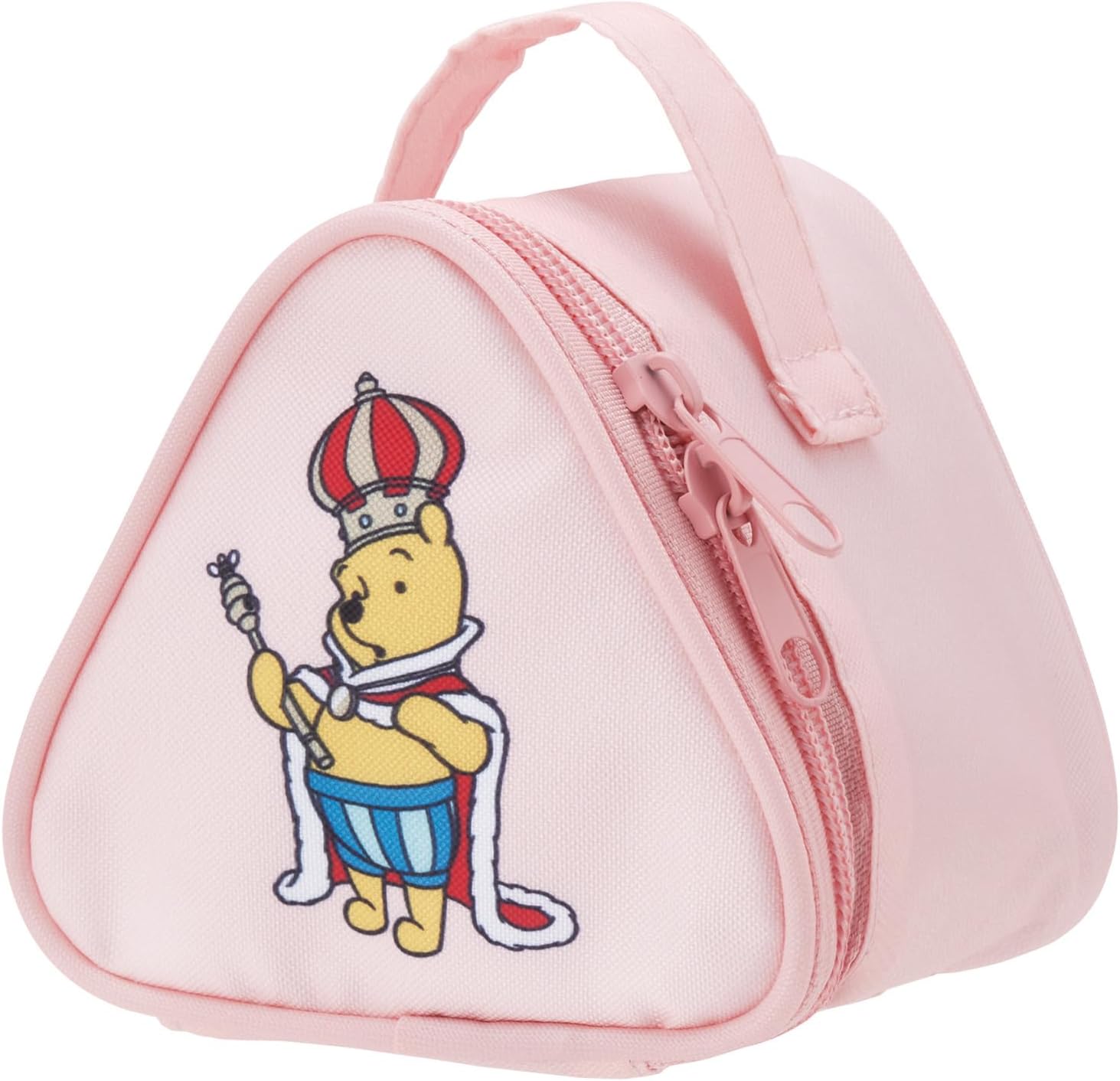 Skater 2-Piece Winnie the Pooh Rice Ball Container, Insulated Lunch Bag, Pink, Cartoon, Rectangular Pouch