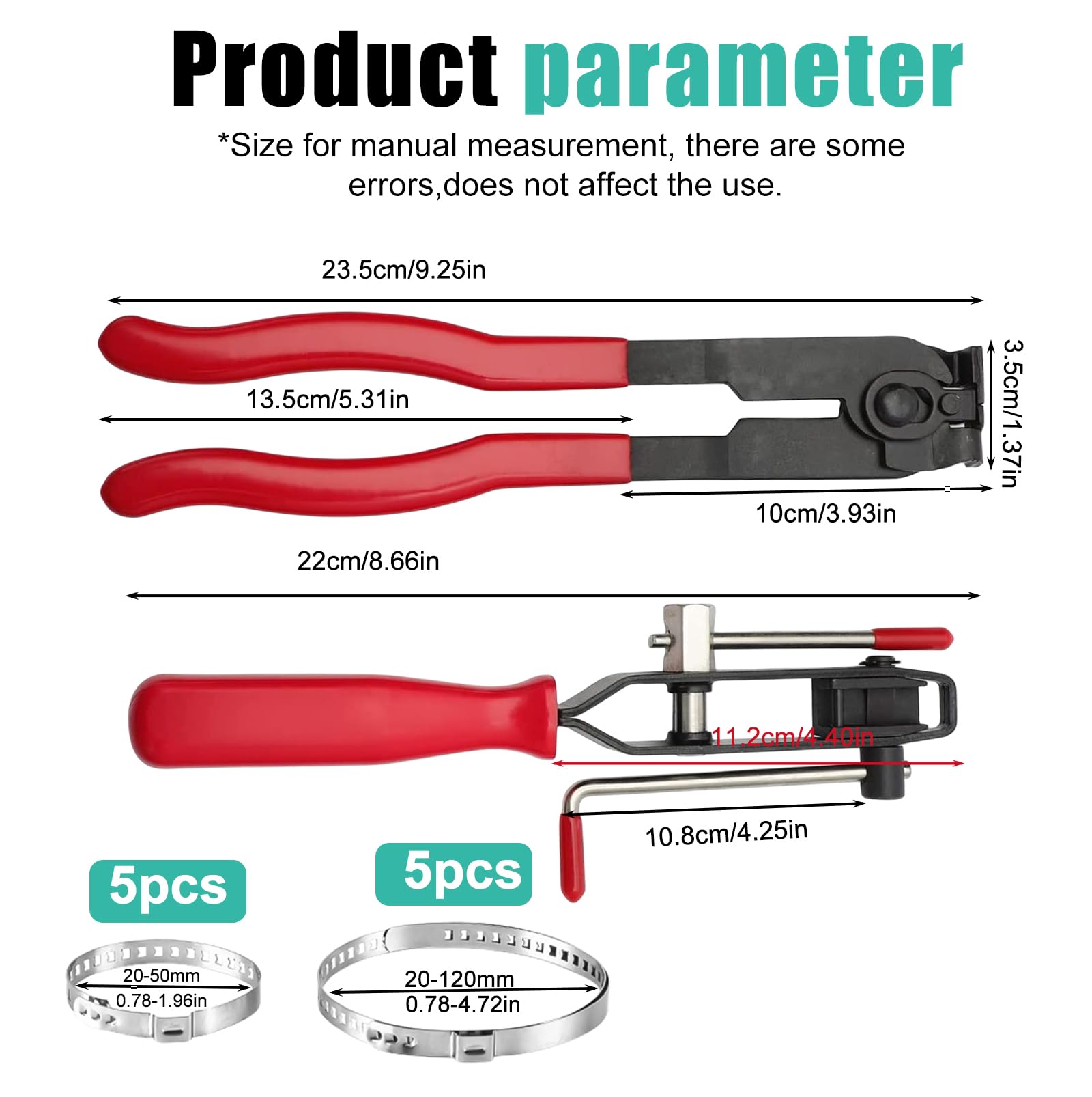 25 Fascette Universali Per Manicotti Assali, 13 Grandi 60 – 124 - Foto 2