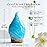Porseme 150ml Essential Oil Diffuser Glass Color Changing Aroma Air Diffusers Aromatherapy Ultrasonic Cool Mist Humidifier 6 Running Hours Waterless Auto-Off for Sleeping Yoga Office Spa (Blue Wave)
