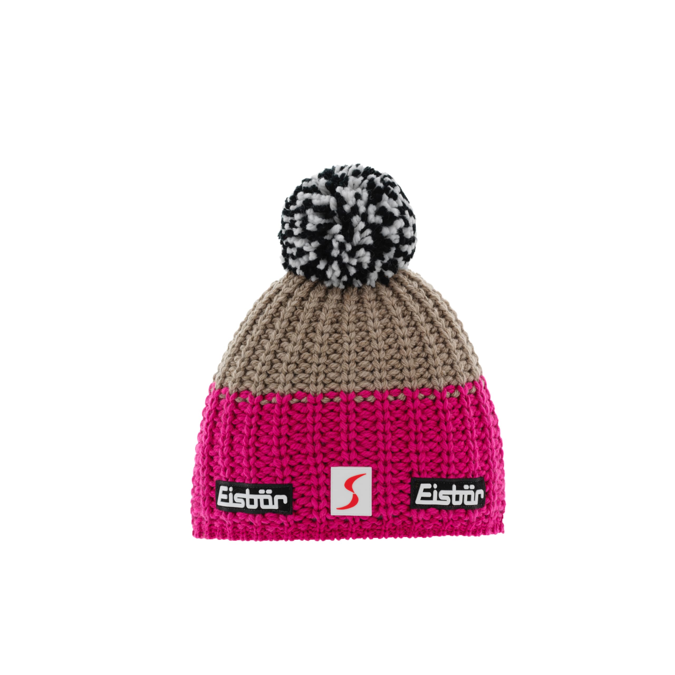 Eisbär Refocus Skipool Pompom Hat Wool Beanie Winter (One Size - Pink)