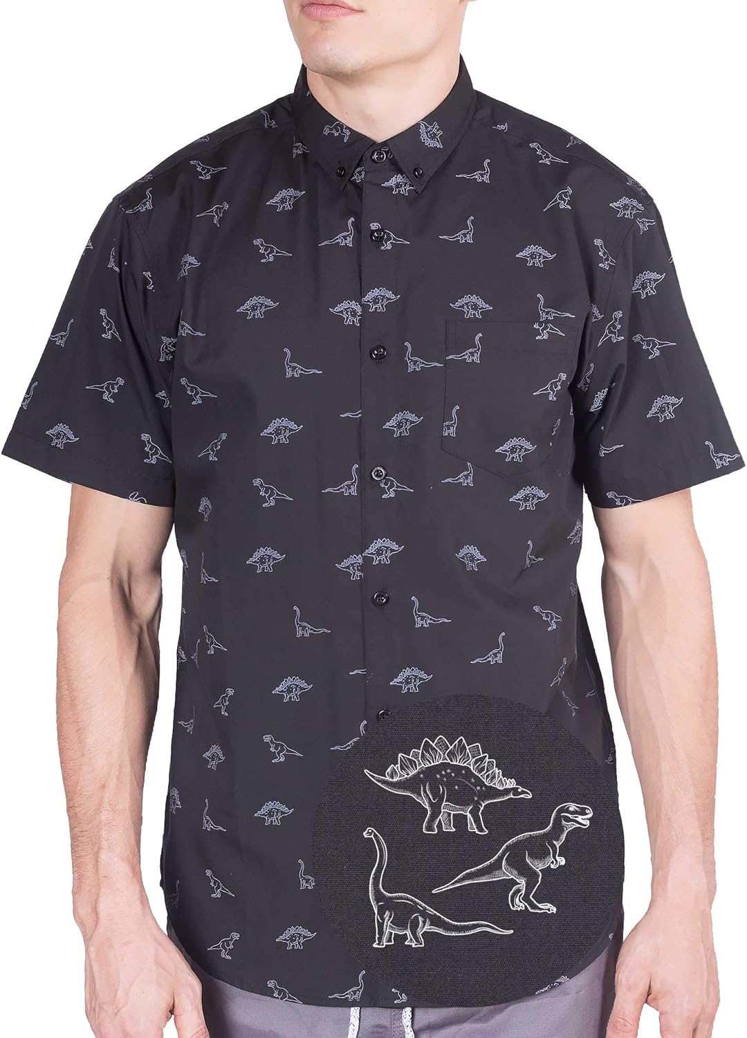 Mens Short Sleeve Button Down Novelty Print Shirts  Casual Collared Summer Vacation Shirts for Men  Big & Tall Sizes S4XL