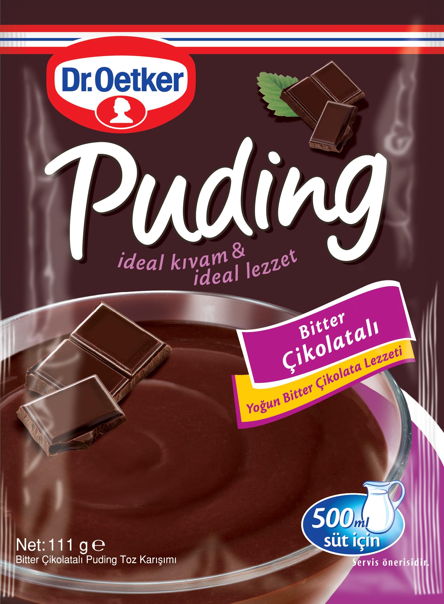 Dr. Oetker Puding Bitter Çikolatalı 111 Gr