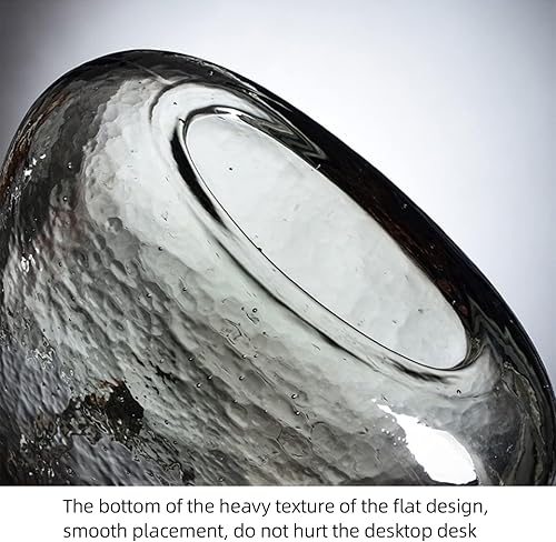 Miniatura 5 de Jarrón de cristal para flores jarrón transparente soplado a mano con burbujas jarrón de vidrio con asas jarrón de vidrio transparente multifunción