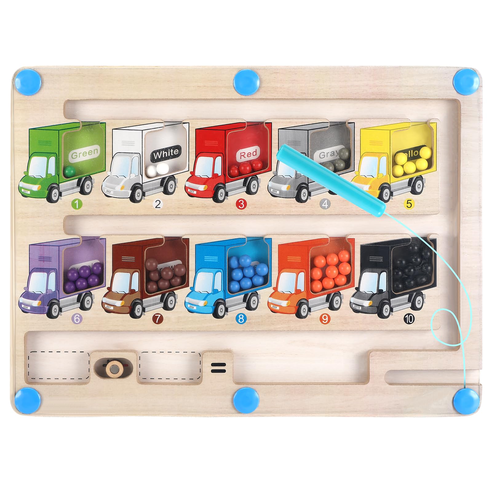 Juego de Laberinto magnético Infantil, Juguete Montessori, 30 x 22 cm, Juego de Laberinto de Madera, Juego Educativo Infantil, Regalo para niños y niñas de 2 a 5 años