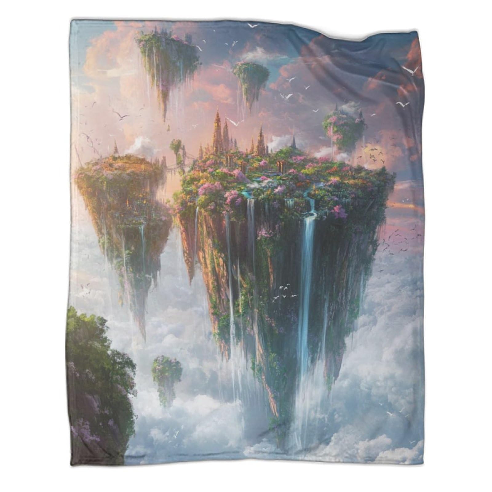 Couverture Polaire Lit et Canapé Île Flottante - Finis les Frissons avec ce Plaid Flanelle Anti-Froid