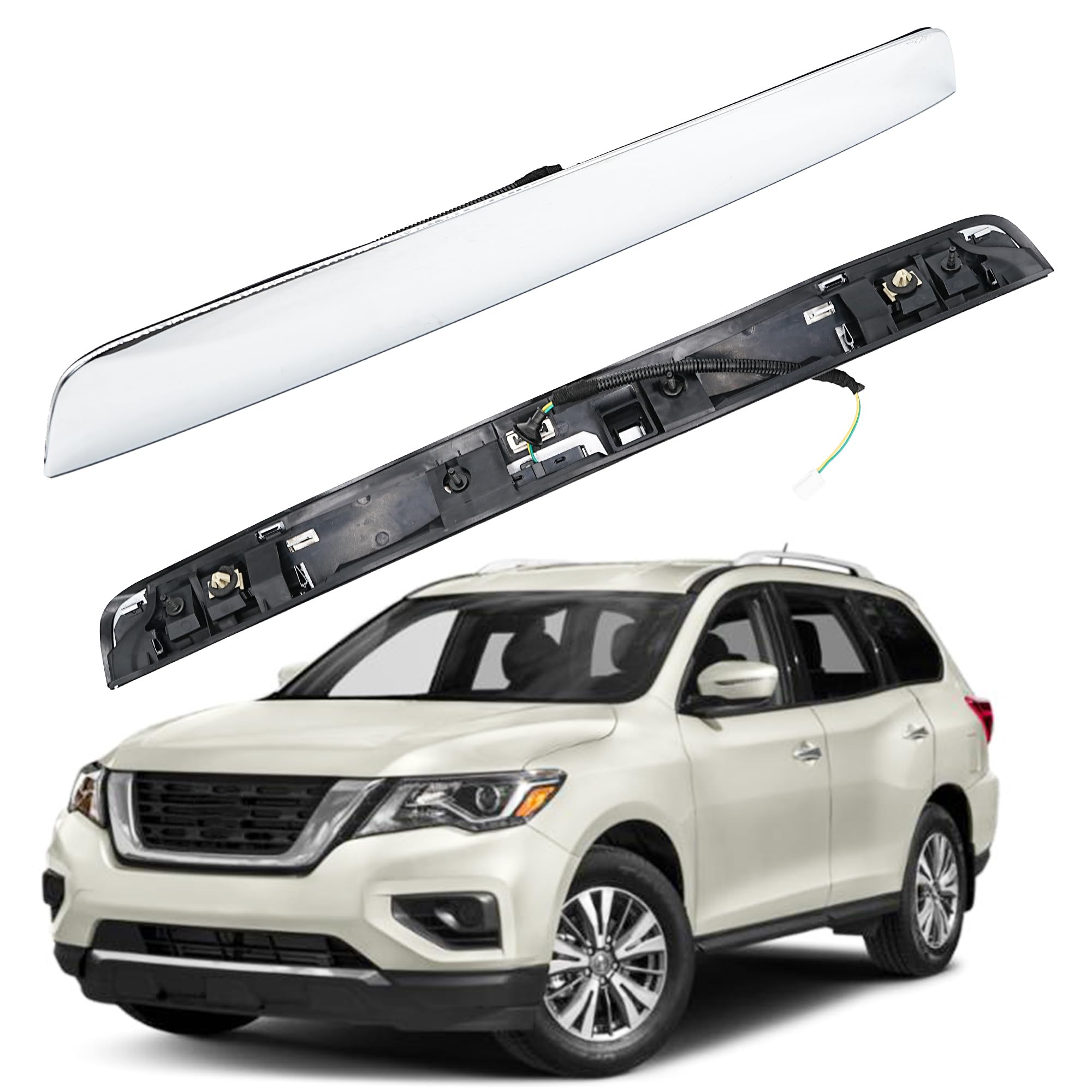 Amazon.com: 90810-9PG0A Tailgate Chrome Handle Molding for Nissan