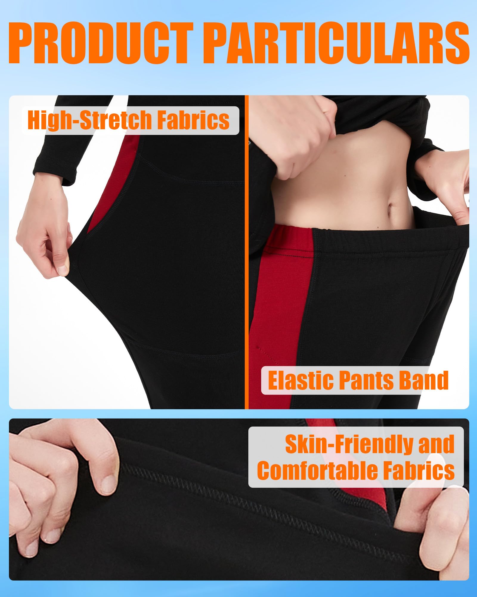 Ropa interior térmica para mujeres y hombres, conjunto de pantalones térmicos elásticos con calefacción, paquete de batería de 7.4 V y elemento calefactor
