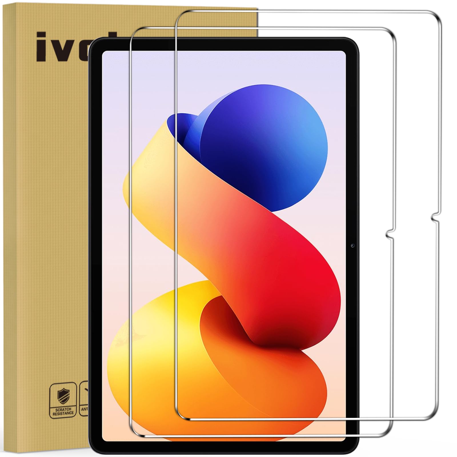 Effcotuo 2 Pezzi Pellicola Compatibile con Redmi Pad 2 Pro/Redmi Pad Pro 12,1 Vetro Temperato Durezza 9H Senza Bolle AntiGraffio Protettiva per Redmi Pad Pro