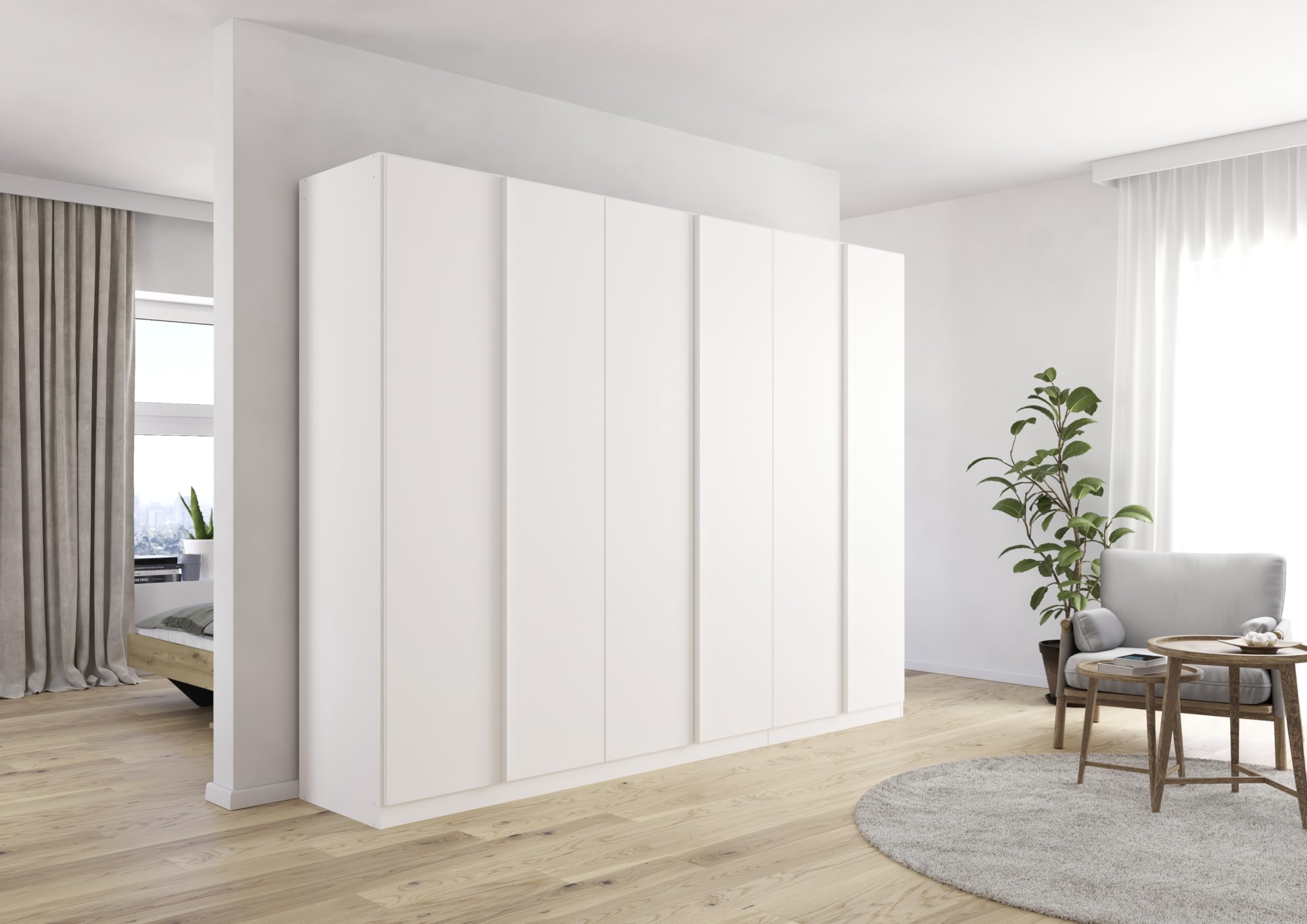 Rauch Möbel MONOSTAR, Kleiderschrank, Farbe Weiß, Breite 271 cm