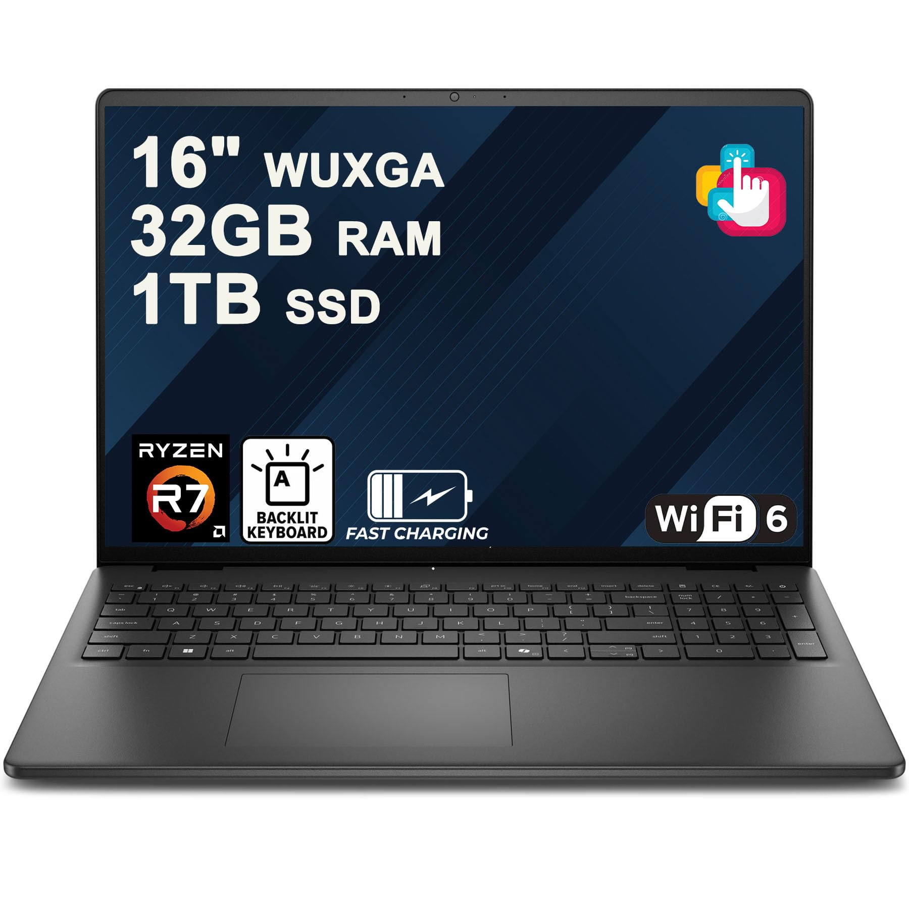 Amazon.co.jp: Dell 16 ノートパソコン 16インチ WUXGA タッチ
