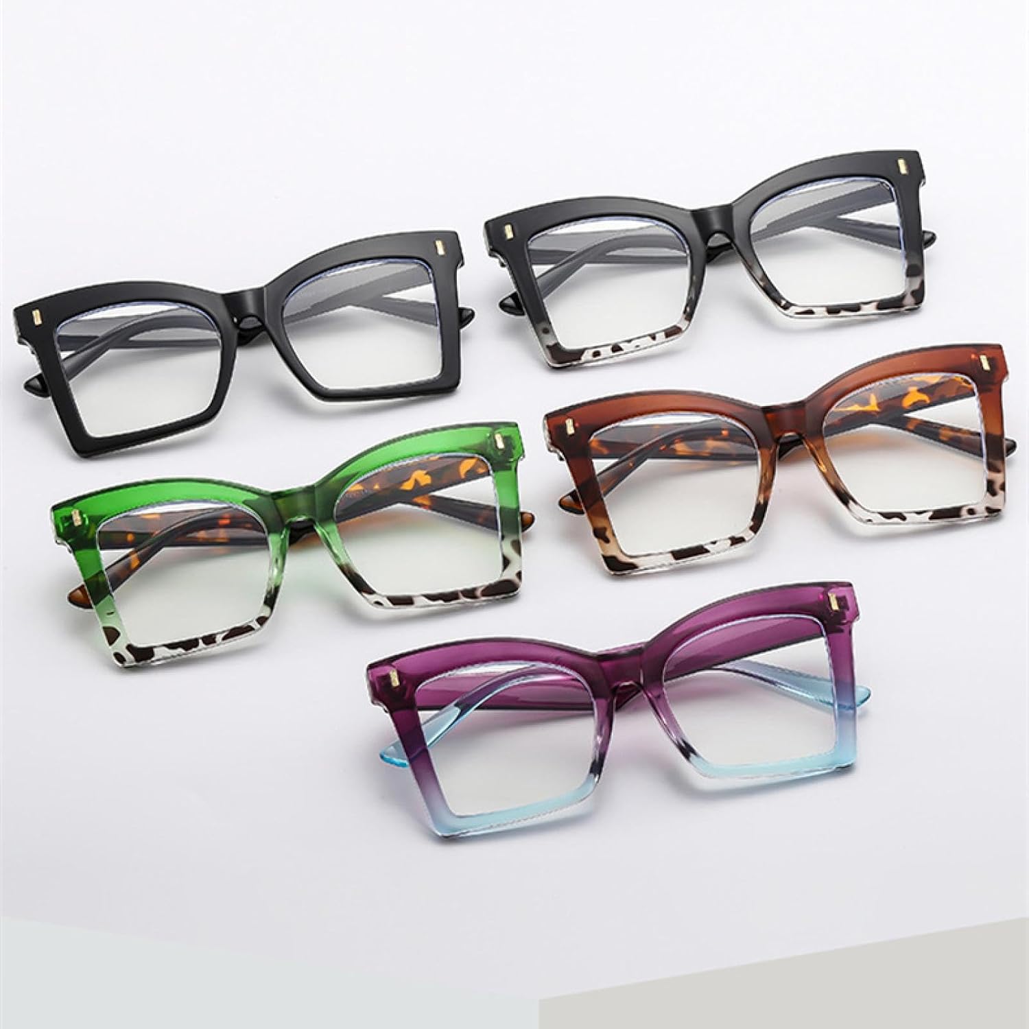 Stylish Butterfly Glasses Frame Women Casual Rivet