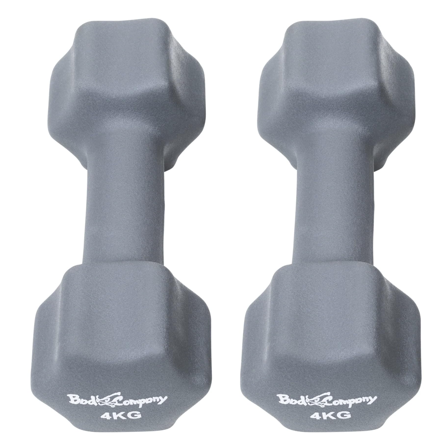 Bad Company Neoprenowe hantle do aerobiku, gimnastyki i fitnessu I 2 x 4 kg + 2 x 5 kg