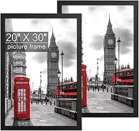 Vista 10 de Golden State Art, Portarretratos de 11 x 14 pulgadas, estilo de grano de madera campestre, moldeado amplio, ganchos traseros para exhibición