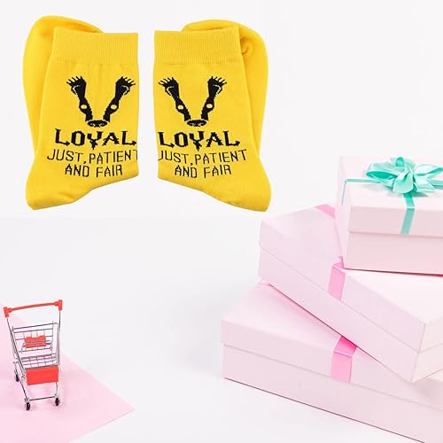 Vista 5 de TOBGBE Calcetines inspirados en HP Witch Wizard Potter, regalos de Potter Merch Bookish Gift Wizardry Socks