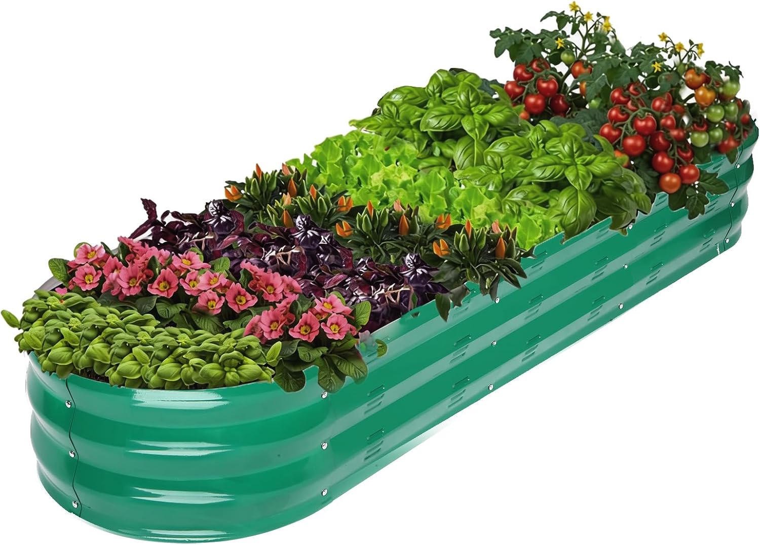 GADI 67-Inch Raised Garden Bed, Metal Planter Box for Vegetables and Flowers, Large Outdoor Gardening Kit, Easy DIY Assembly, Weather-Resistant & Rust-Proof