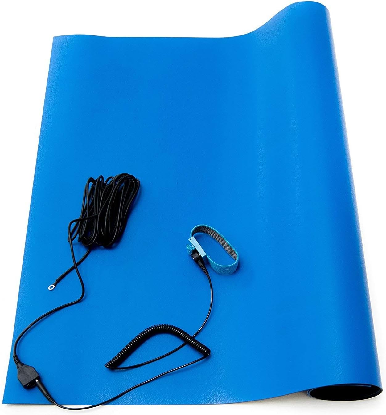 ESD Anti-Static Rubber Mat with Wrist Strap and Ground Wire, High-Temperature Resistant, Electrostatic Discharge Protection, Yuanj Repair Hand Tools Set