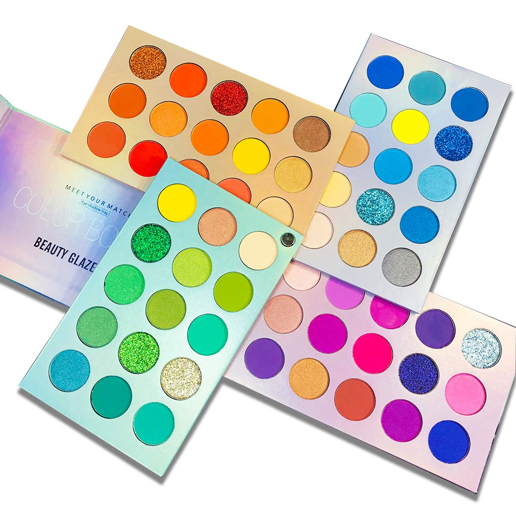 Eyeshadow Palette 60 Colors Mattes and Shimmers High Pigmented Color Board Palette Long Lasting Makeup Palette Blendable Professional Eye Shadow Make Up Eye Cosmetic