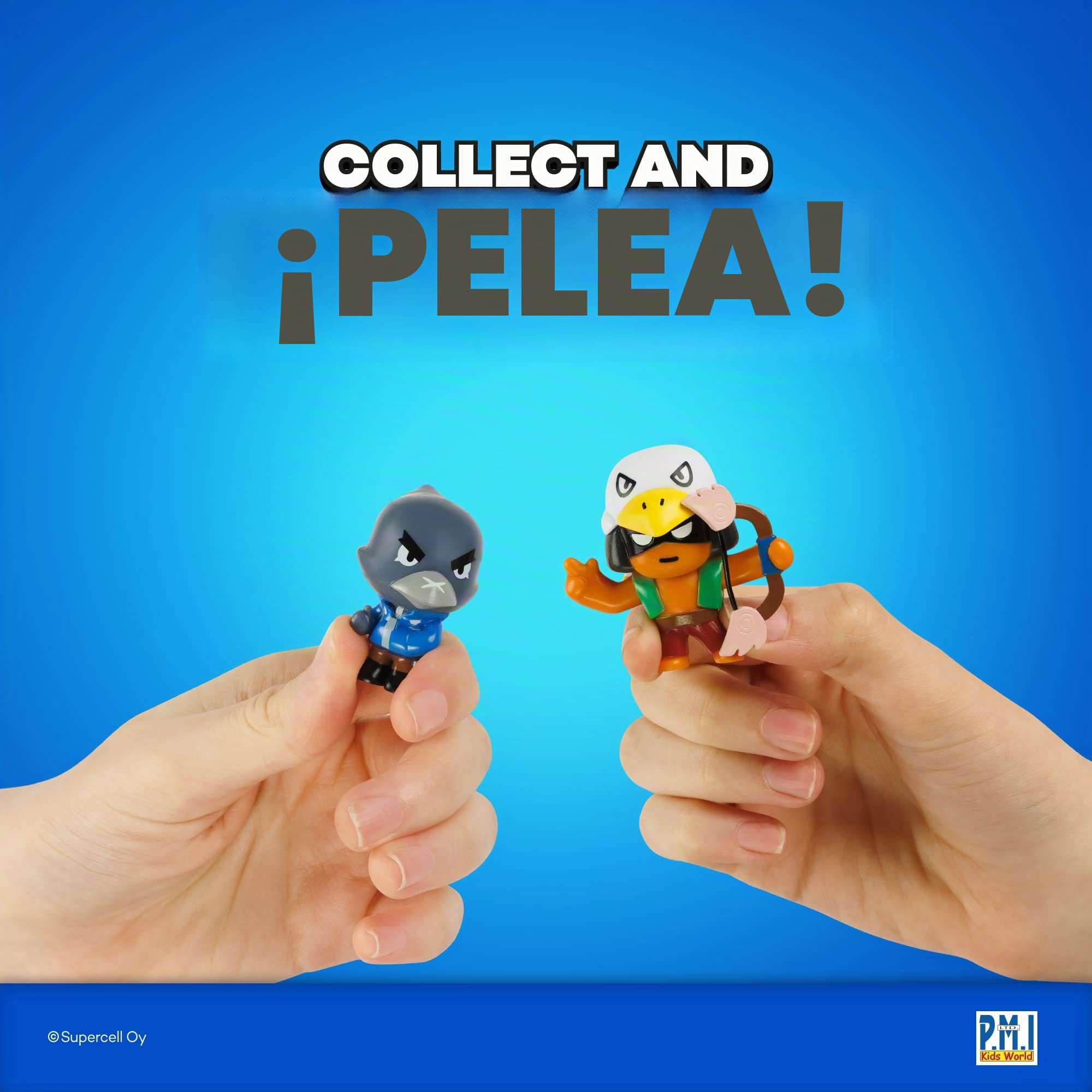Brawl Stars Minifiguras coleccionables de Lujo, Paquete de 8 | 2 Personajes misteriosos | 1 Figura de Piel Plateada | Figuras de 2 Pulgadas | Juguetes con Licencia Oficial de P.M.I. | Supercell |