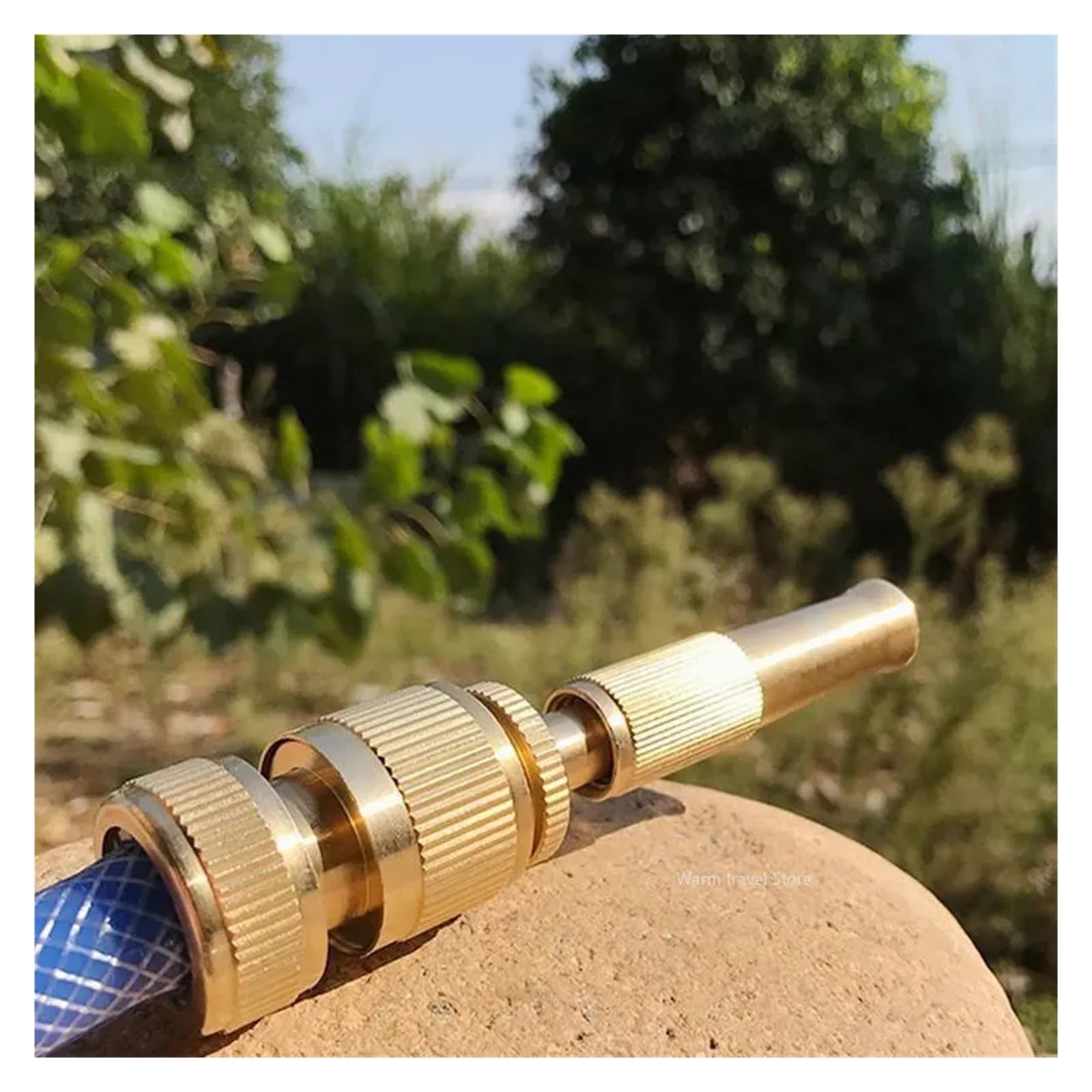 Pistola de agua de alta presión de latón, boquilla ajustable, manguera de jardín